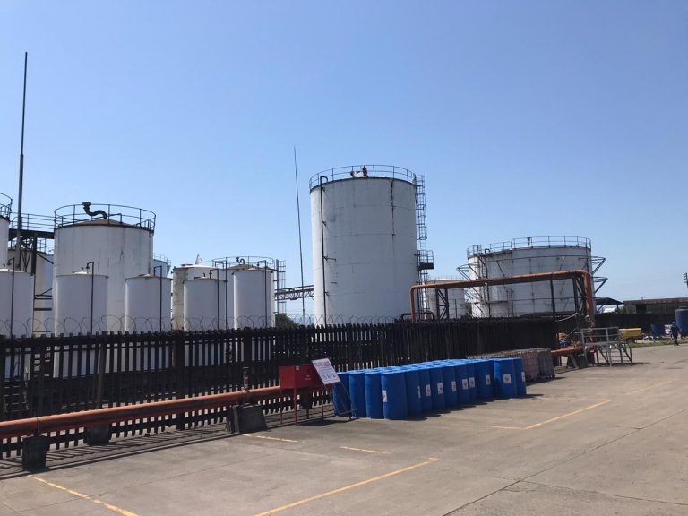 Image of storage tanks protected with the mascoat coating to prevent corrosion.
